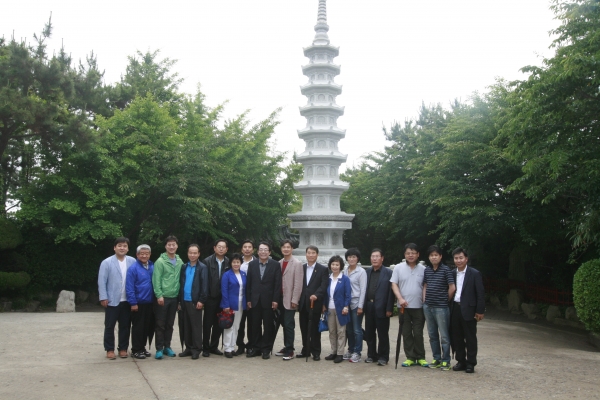 해동 용궁사 입구 기념촬영